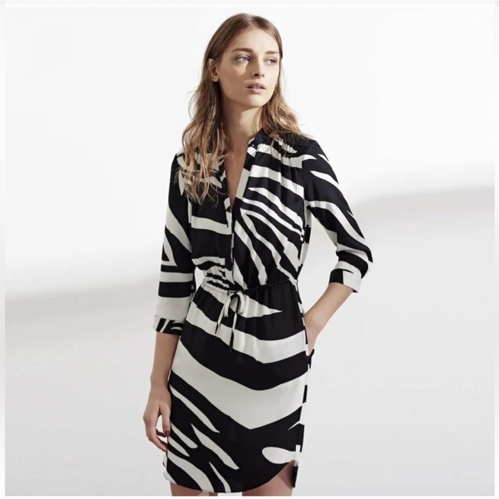 Diane von Furstenberg | Freya | Silk stretch | Zebra Print Dress